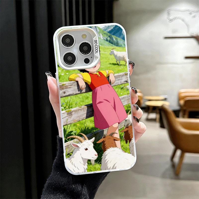 Heidi Cartoon Cute Shockproof Phone Case for iPhone 17 Air 16 16E 15 Pro Max 14 Plus 13 Mini 12 Back Cover Anti Fall Fundas