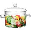 Glass Pots for Cooking On Stove, 1.5L/50oz Glass Cooking Pot with Lid, Heat-Resistant Simmer Pot for Stove Potpourri, Saucepan Pot FIts for Cooking,