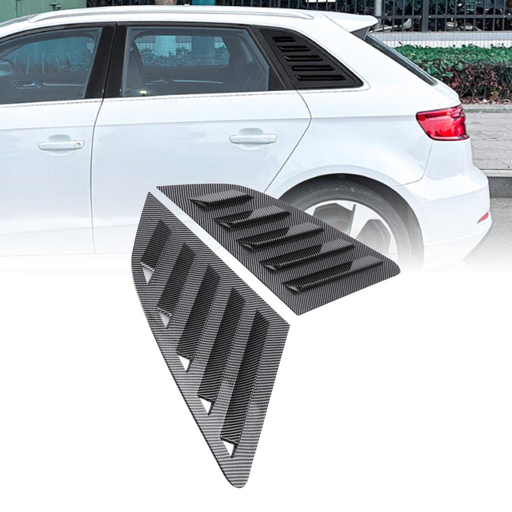 2Pcs Rear Side Window Louver Cover Left Right Rear Window   Vent Scoop Shutter Cover Blind Replacement for 8V Hatchback 2014-2020