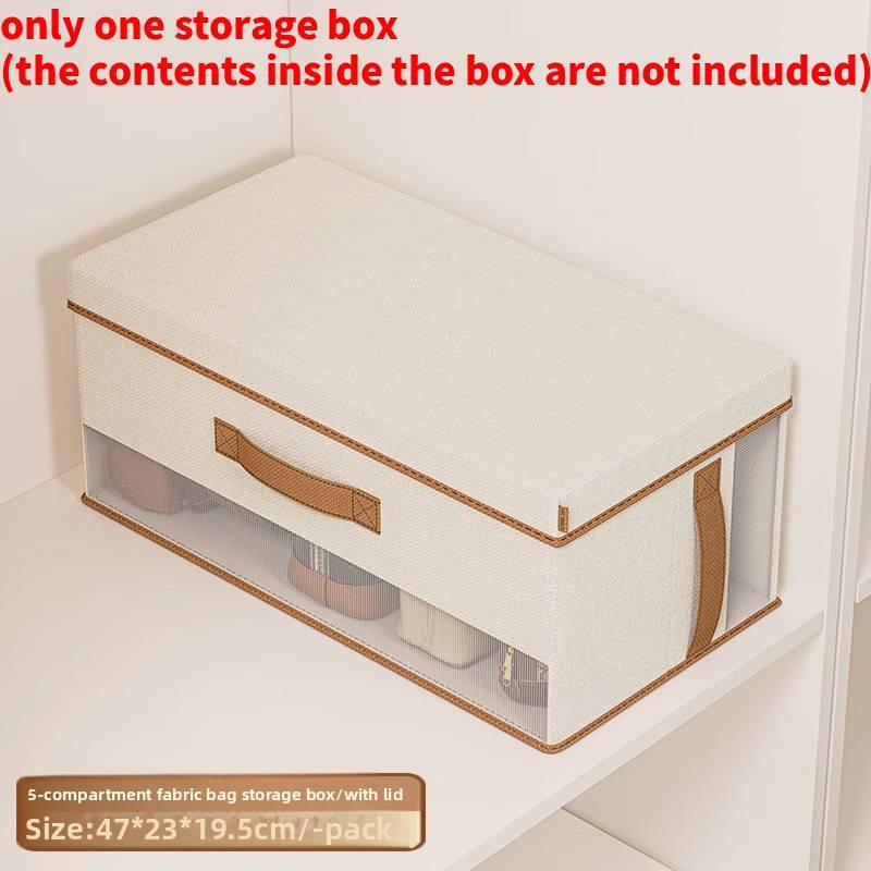 Clothes Storage Box With Dividers Foldable For Bedroom And Closet