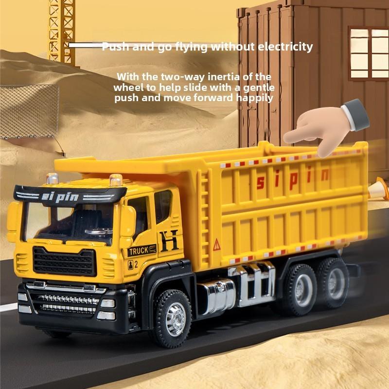 Inertia Alloy Crane Dump Truck Excavator Model For Kids Engineering Vehicle Play