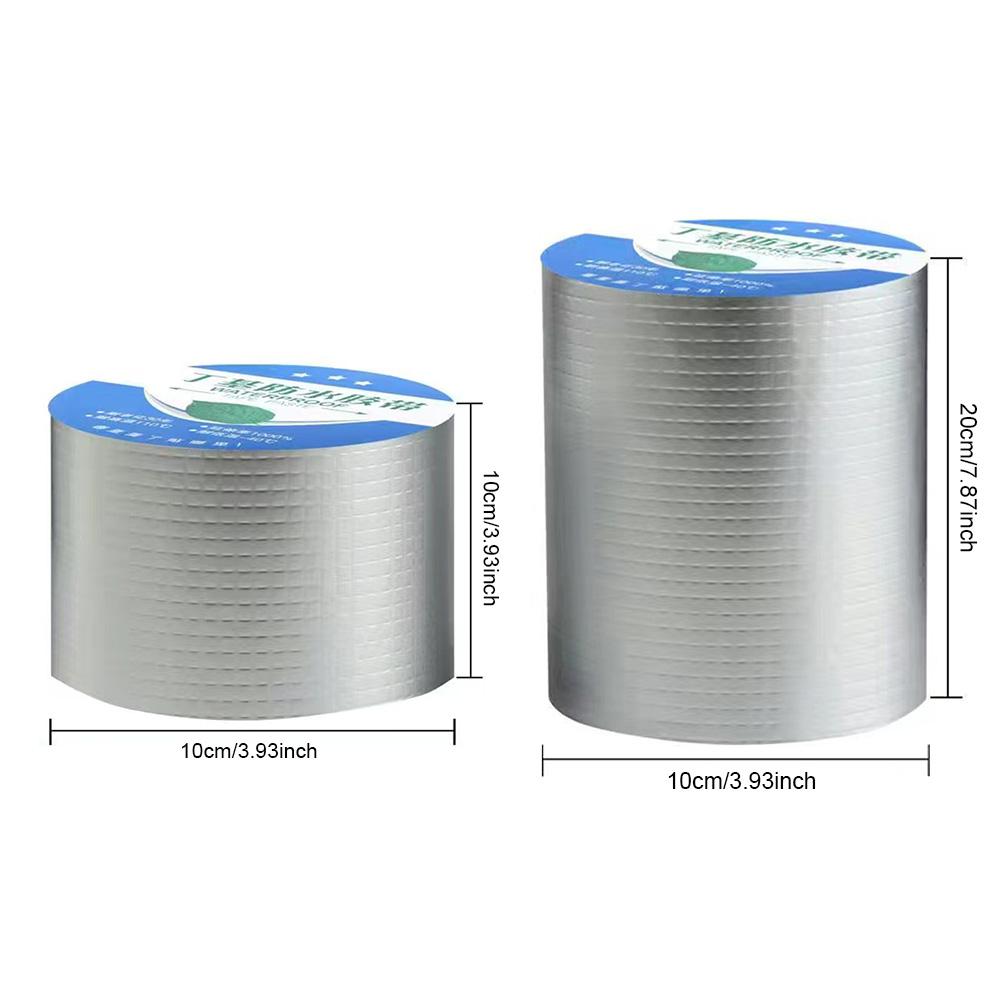 Aluminum Foil Butyl Rubber Tape Thick Self Adhesive Waterproof Sealant Tape Pool Roof Pipe Repair Stop Leak Foil Tape Butyl Tape