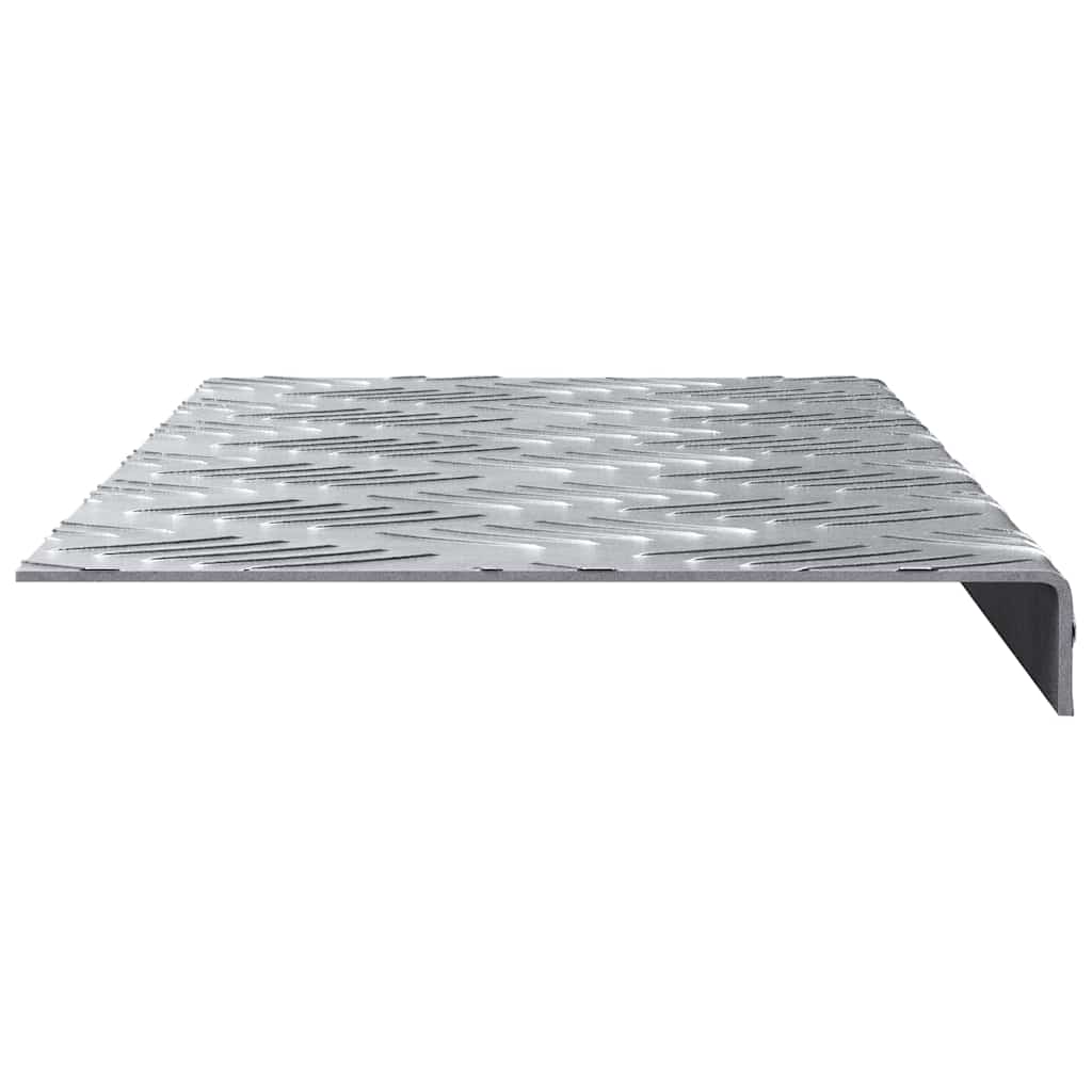 Stair Tread Step 10 Pcs Silver 60 X 18 X 2.5 Cm Aluminum