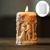 Para trzymająca się za ręce, obejmująca się, wytłaczana cylindryczna forma silikonowa na świecę, prezent na Walentynki, bogini, mężczyźni obejmujący się, formy gipsowe