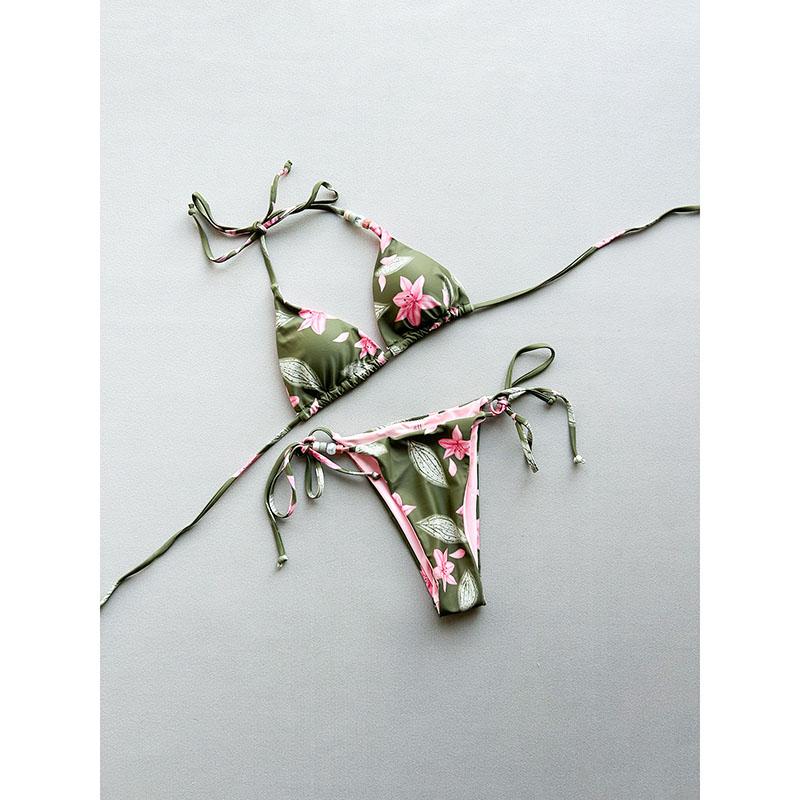 Micro Bikinis Sexy Women Swimsuit Swimwear Female Floral Thong Bikini Set Biquini Bathing Suit Swimming Suit Beachwear