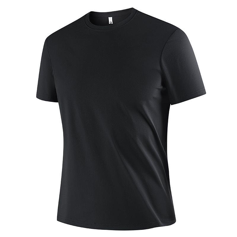 

Plus Size Ice Silk T-shirt for Men - High Quality, Cool & Casual Summer Top [Sizes L to 10XL] 3XL чорний