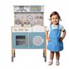 Wooden Large Kitchen for Kids + Accessories Pots Stove Faucet Kinderly