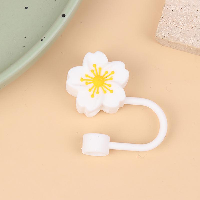 Květinové silikonové krytky na brčka pro sklenici na vodu, láhev, tvar květiny, pitné prachotěsné víčko, krytky na konce brček, příslušenství ke kelímkům pro 8mm