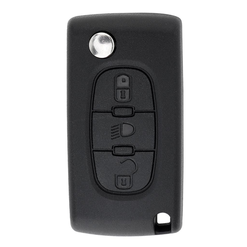 3 Button Flip Key Fob Case Replacement Durabled for 207-407 Citroen C1-C4 with Tools Key Chain Screwdriver