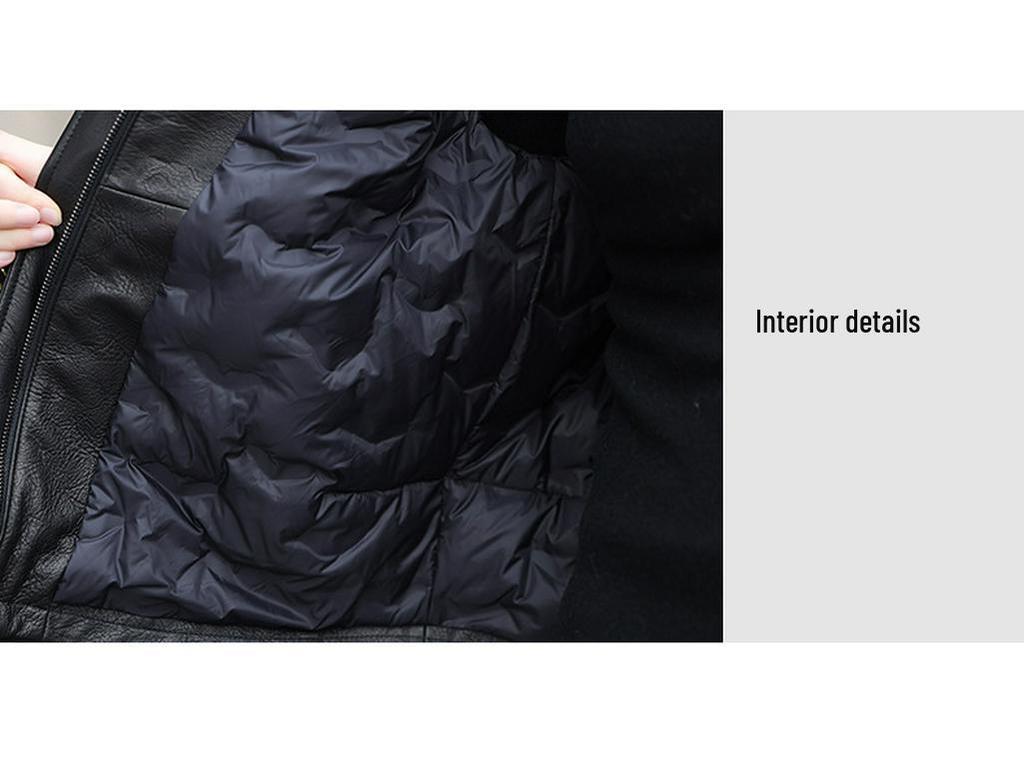 Women's 2025 Genuine Leather & Sheepskin Fur One-Piece Winter Coat