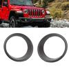 Car Front Headlight Trim Cover ABS Head Lights Lamps Frame Decorative Ring Trim for Jeep Wrangler JK 2007-2017