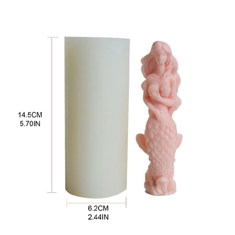 Mermaids Scented Candle Silicone Mold Table Ornament Mould DIY Plasters Mold