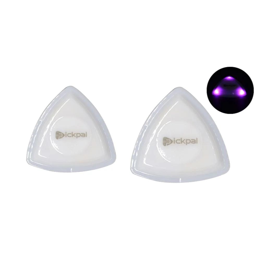 2/1PCS Glowing Guitar Picks Acoustic Electric Guitar With LED Light Luminous Pick Musical Stringed Instrument Glowing Plectrum