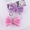Glitter Bowknot Scallion Powder Hair Clip – Cute and Versatile Hair Accessory for Women and Children