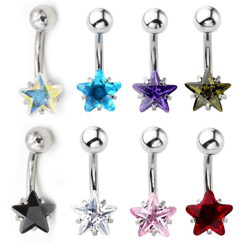 Niche Star Belly Piercing Belly Button Rings Navel Piercing Belly Ring Jewelry