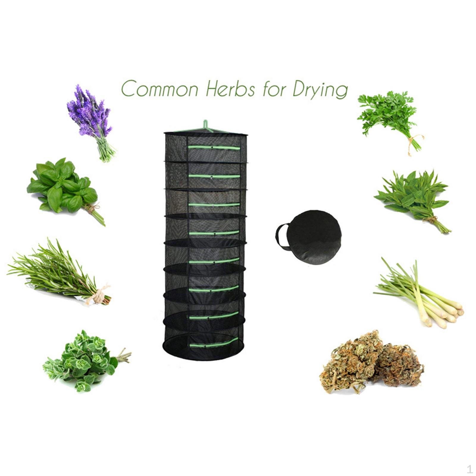 

Подвесная сетка диаметром 23,6 дюйма для сушки растений с сумкой для переноски 8 Layer