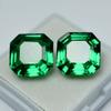 NATURAL Tsavorite Garnet Green SQUARE Cut 18.46 Ct Loose Gemstone Pair