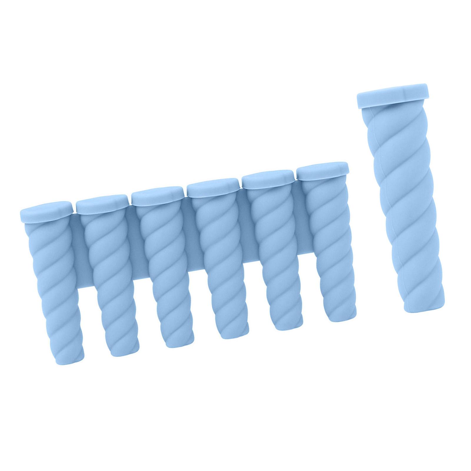 

Flexible Silicone Ice Lolly Molds for Kids and Adults Creative 6 Cavity and Single Popsicles Tray Ice Cream Molds A синий