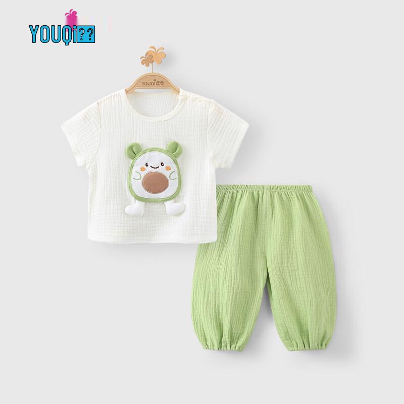 Baby Summer Thin Short-Sleeve Long-Pants Set 80