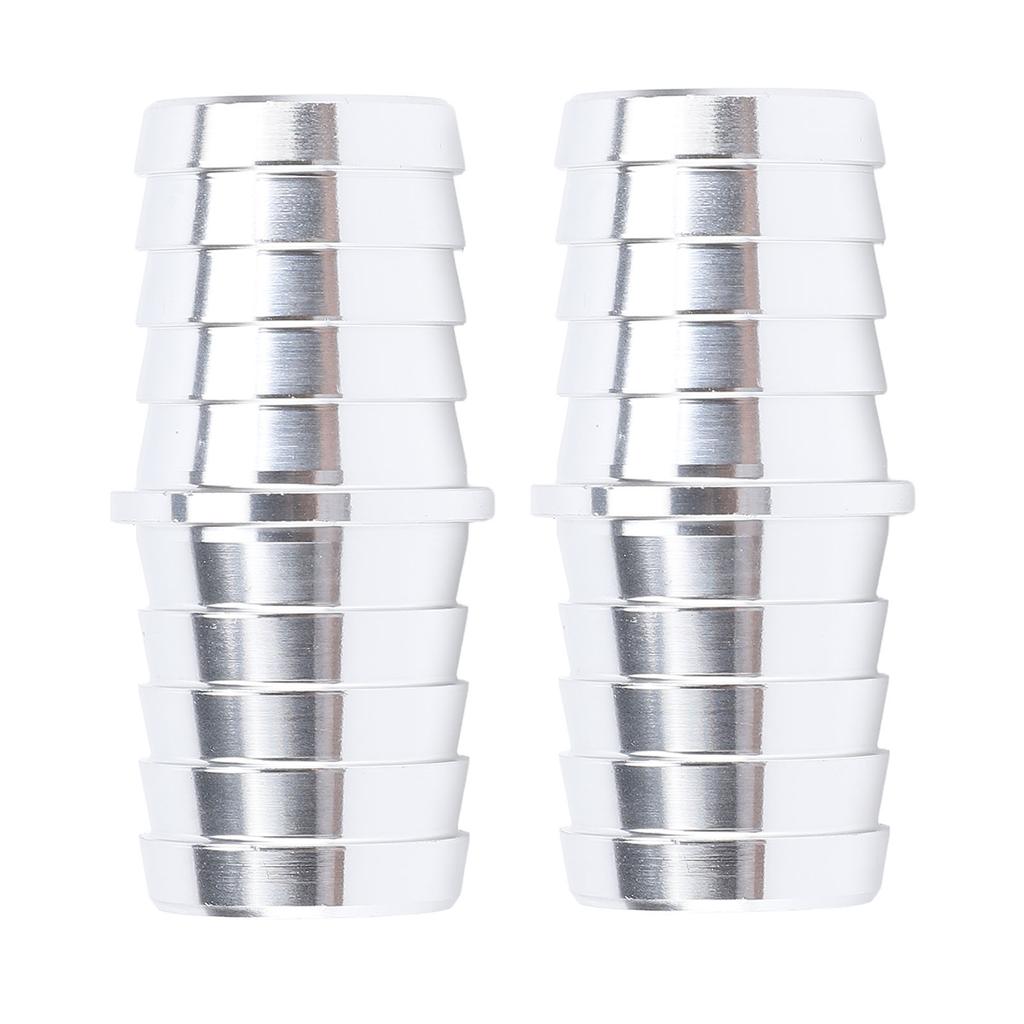 1 Pair 3 4 to 3 4in Hose Barb Splice Coupler Aluminum Alloy Radiator Intercooler Heat Exchanger Repair Mend Fitting