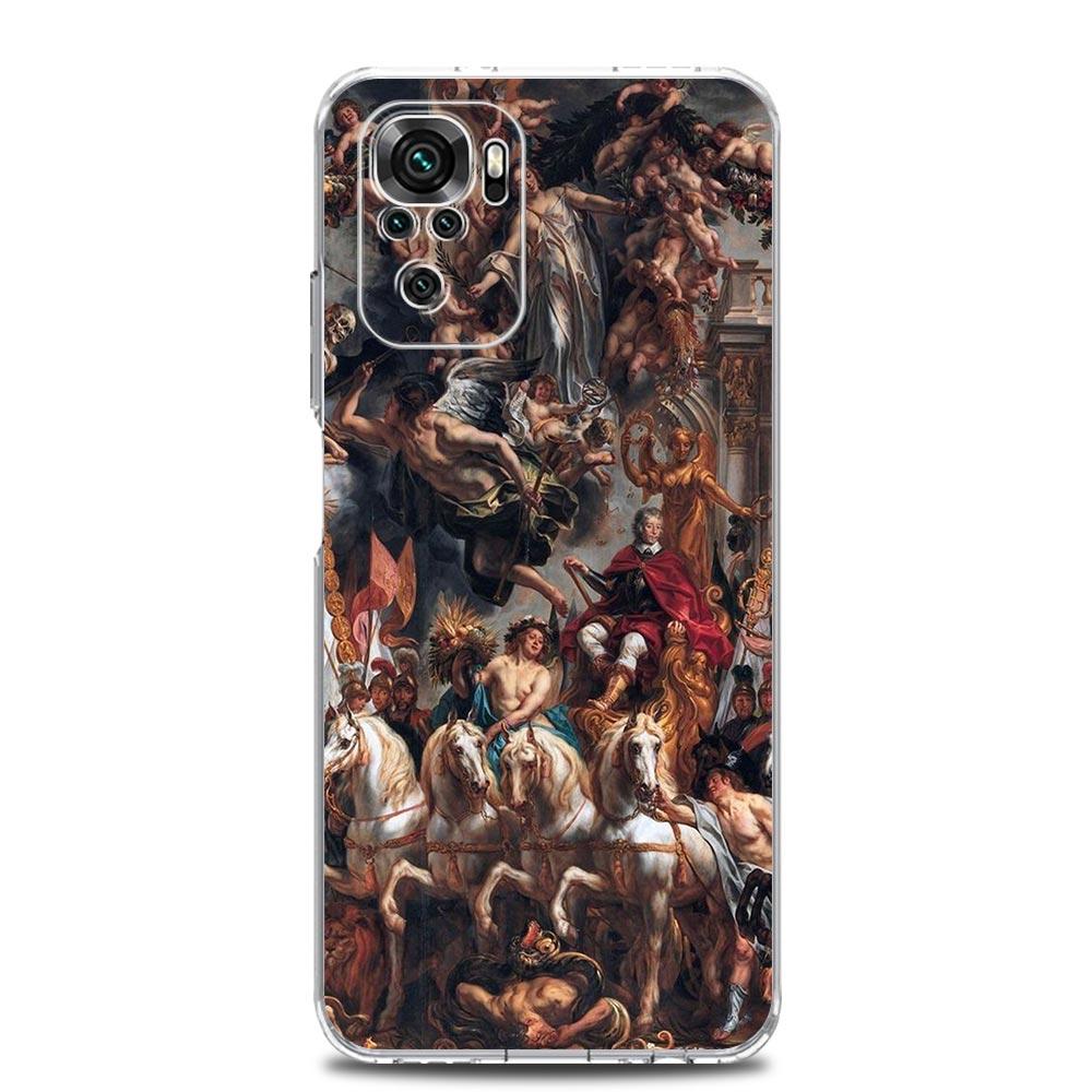Renaissance-Kunst Gemälde Weiche Handyhülle für Xiaomi Redmi Note 15 14 13 12 4G 10 11 Pro Plus 5G 14C 13C 12C 10C 9A Hülle
