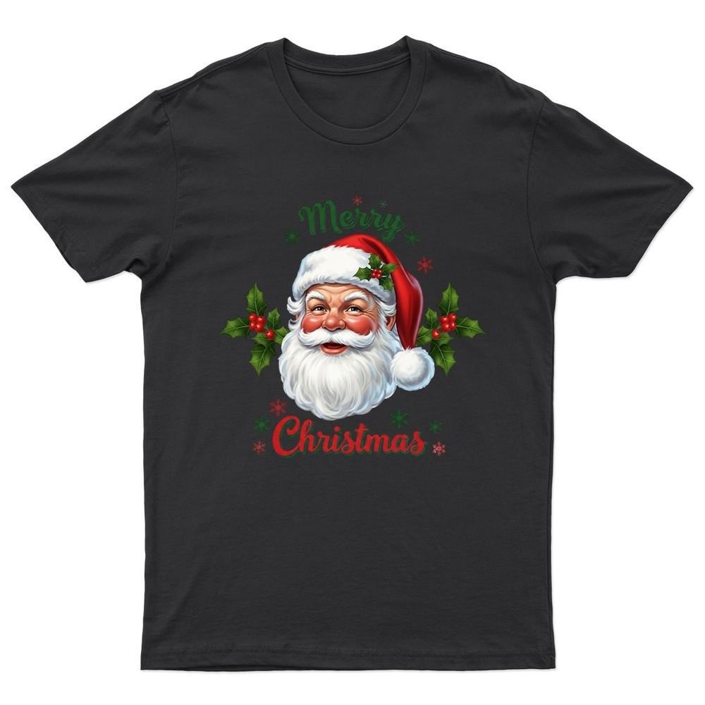 Merry Christmas Santa Claus TShirt Unisex Gift Retro Seasonal Funny Xmas