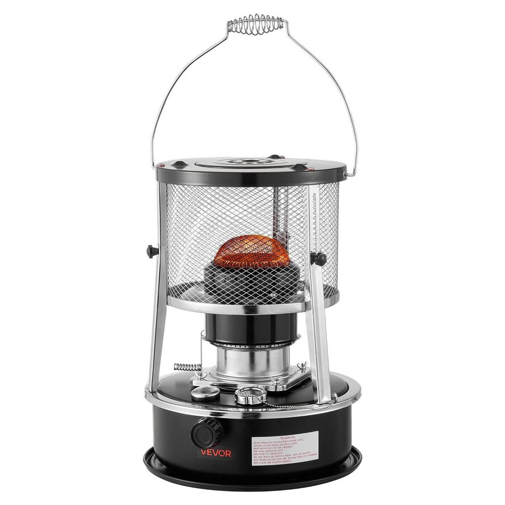 9000 BTU Portable Kerosene Heater & Stove, 2 in 1 Non-Electric Indoor Outdoor Heater with Adjustable Height & Flame & Easy Storage,for Camping,