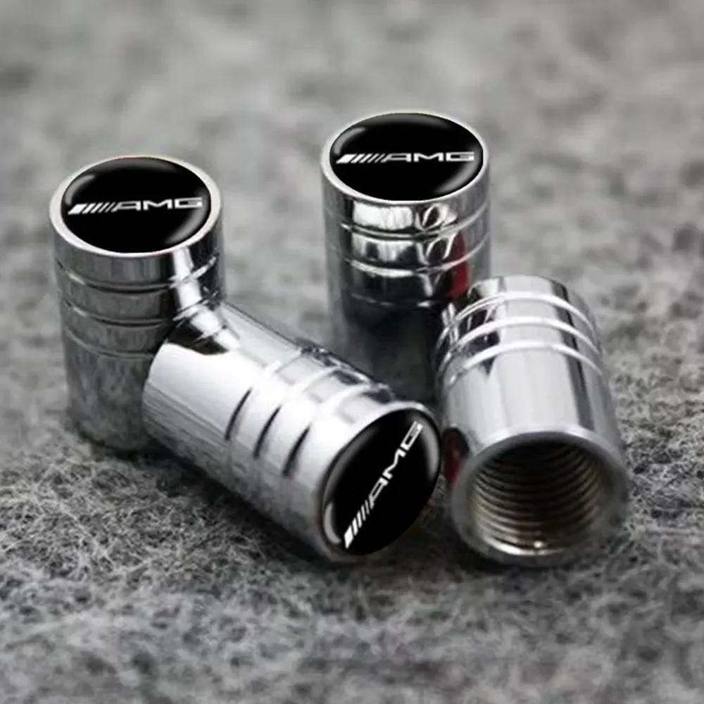 

C200 E200 For Mercedes Benz 4pcs Metal Plating Car Truck Bicycle Tire Valve Caps Rim Stem Cap Valves For Mercedes Benz AMG C E S