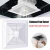 New With Spring Exhaust Fan Cover Square White Mounted Grille Diverter Ventilation Hood Ceiling or Wall