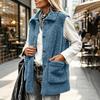 Women's Casual Sleeveless Vest Fuzzy Outerwear for Fall and Winter Layering