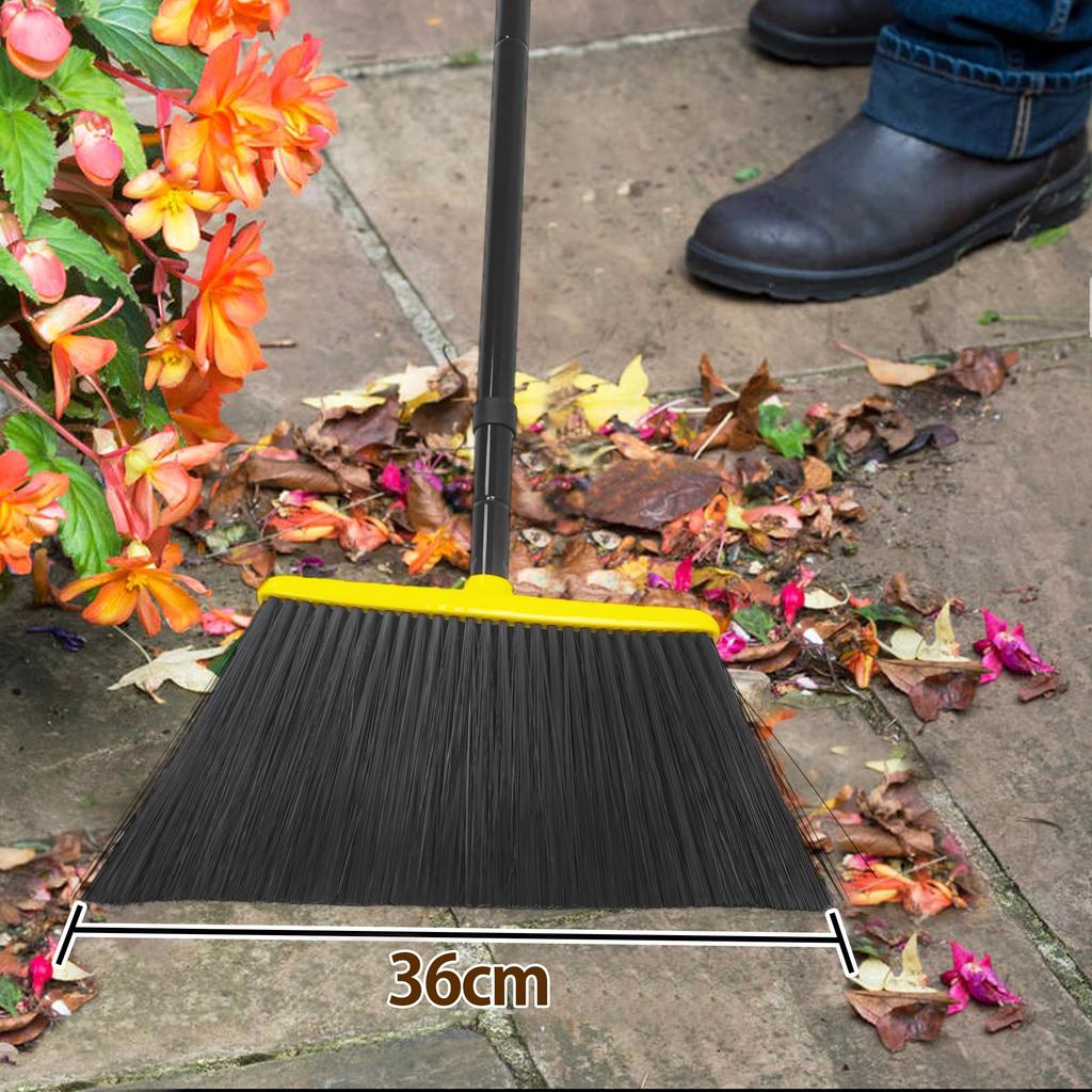 JEHONN Total Length Bristles Width Easy To Cleaning Long Ideal for Yellow Broom, 140cm, 36cm, Store, Tool, Broom, Outdoor, Indoor, Handle, Entrance,
