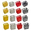 Stackable Battery Storage Box with Secure Latch Space-saving Battery Organizer for AA AAA 18650 21700 Batteries Compact Desktop Case