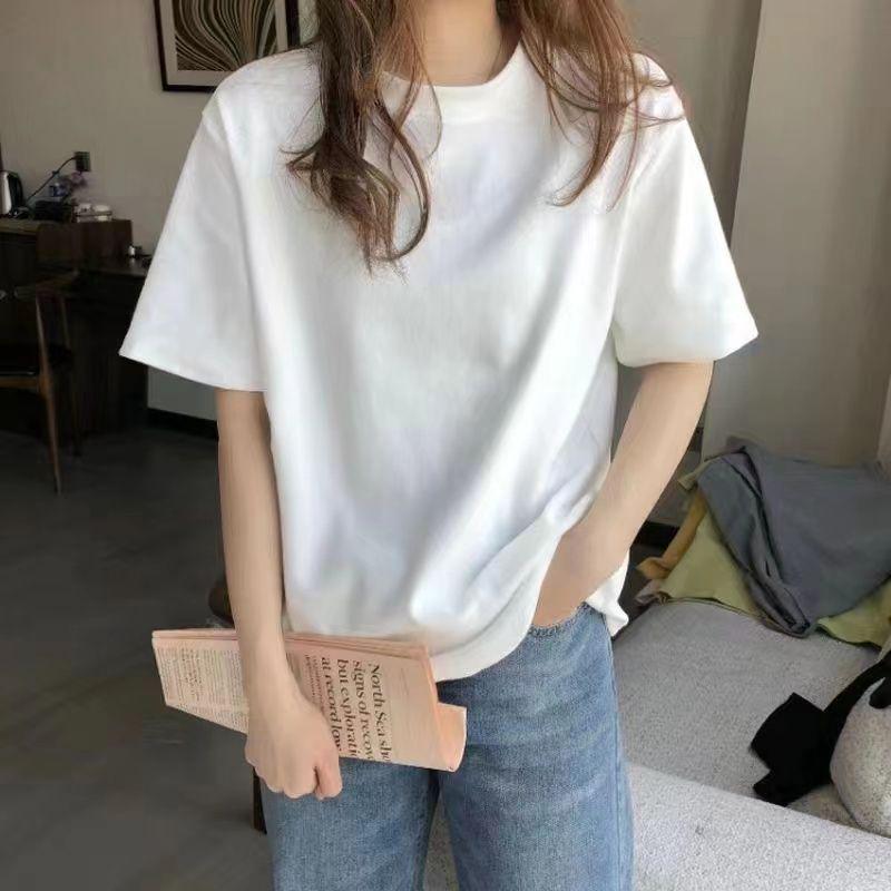 

2026 Summer Extra Large V-Neck Short Sleeve Slimming Top S (for 50-60 jin)