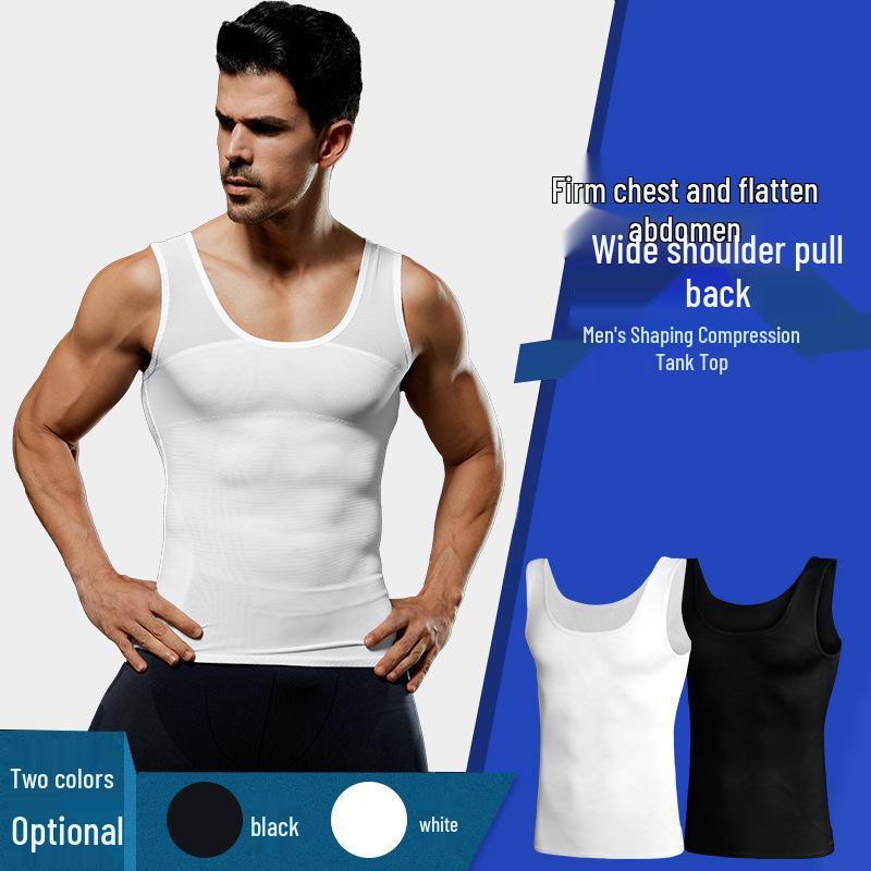 Breathable Chest Binder Men's Tummy Control Tight Vest Shapewear