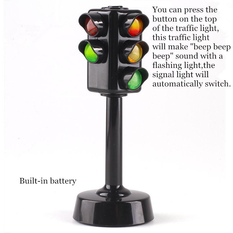 Mini Traffic Signs Light Safety Traffic Lights Toys Collection Model Red Green Light Lamp Educational Toys