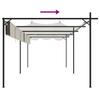 Pergola with Sliding Roof Cream 589 X 292 X 230 Cm