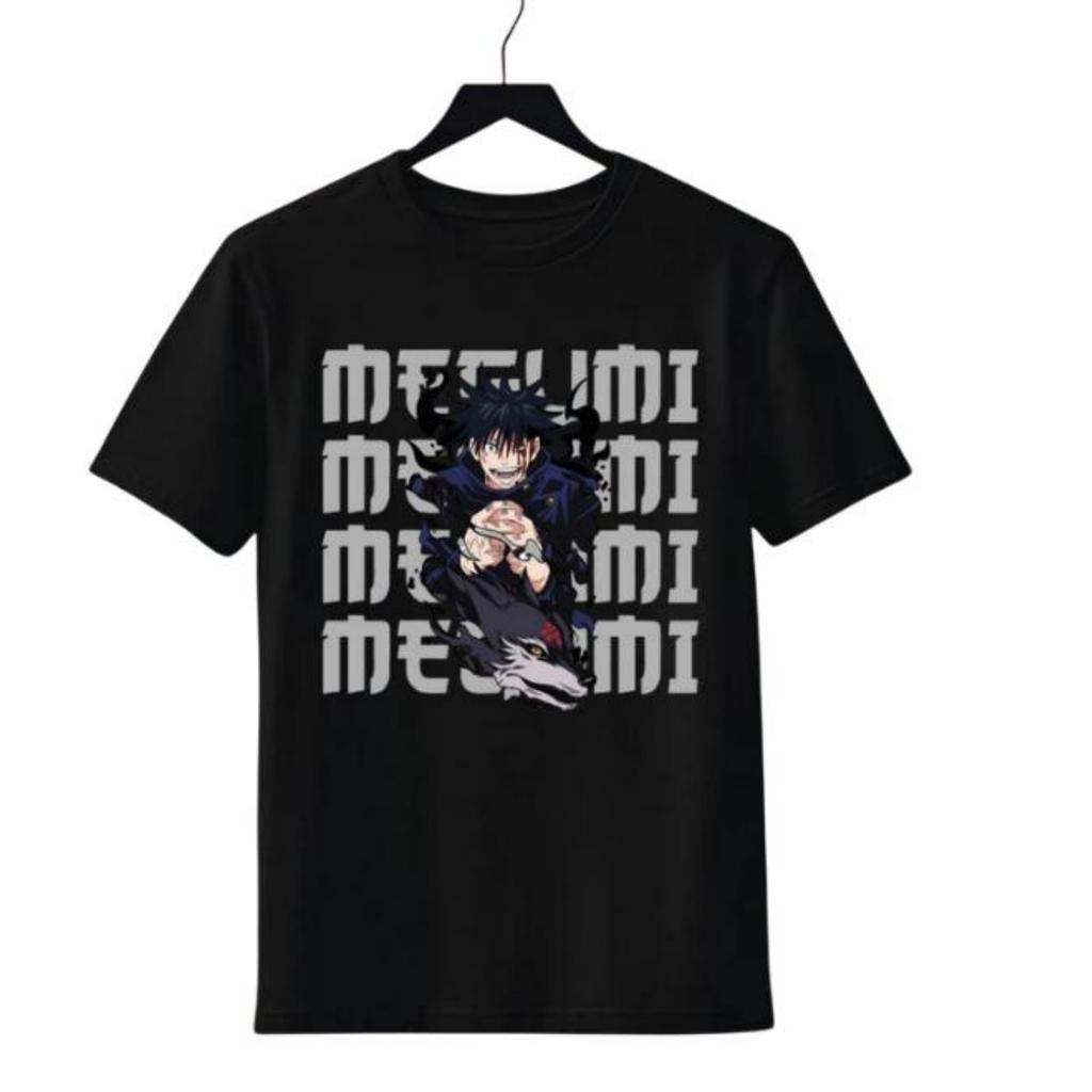 2026 Summer 100 New Purecotton Jujutsu Kaisen Anime Character Popular Pattern Loose Leisure Short Sleeve Tshirt Round Shirt