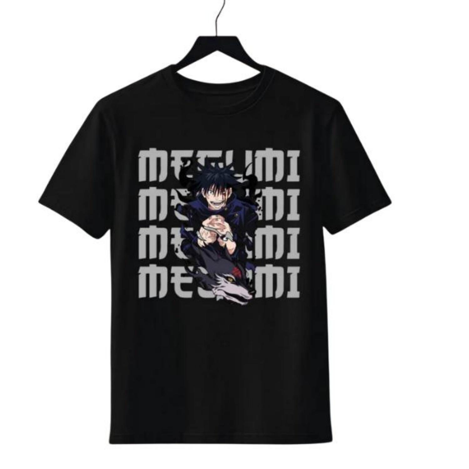 

2026 Summer 100 New Purecotton Jujutsu Kaisen Anime Character Popular Pattern Loose Leisure Short Sleeve Tshirt Round Shirt XXXXXL чорний