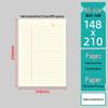 American Style Lined & Grid Paper Draft Pad with Sticky Notes for Homework & Exams