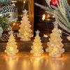 Portable Battery Powered Light LED Christmas Tree Night with Star, Glowing Romantic Atmosphere Light, Ambient Operated Xmas for Fireplace Centerpiece