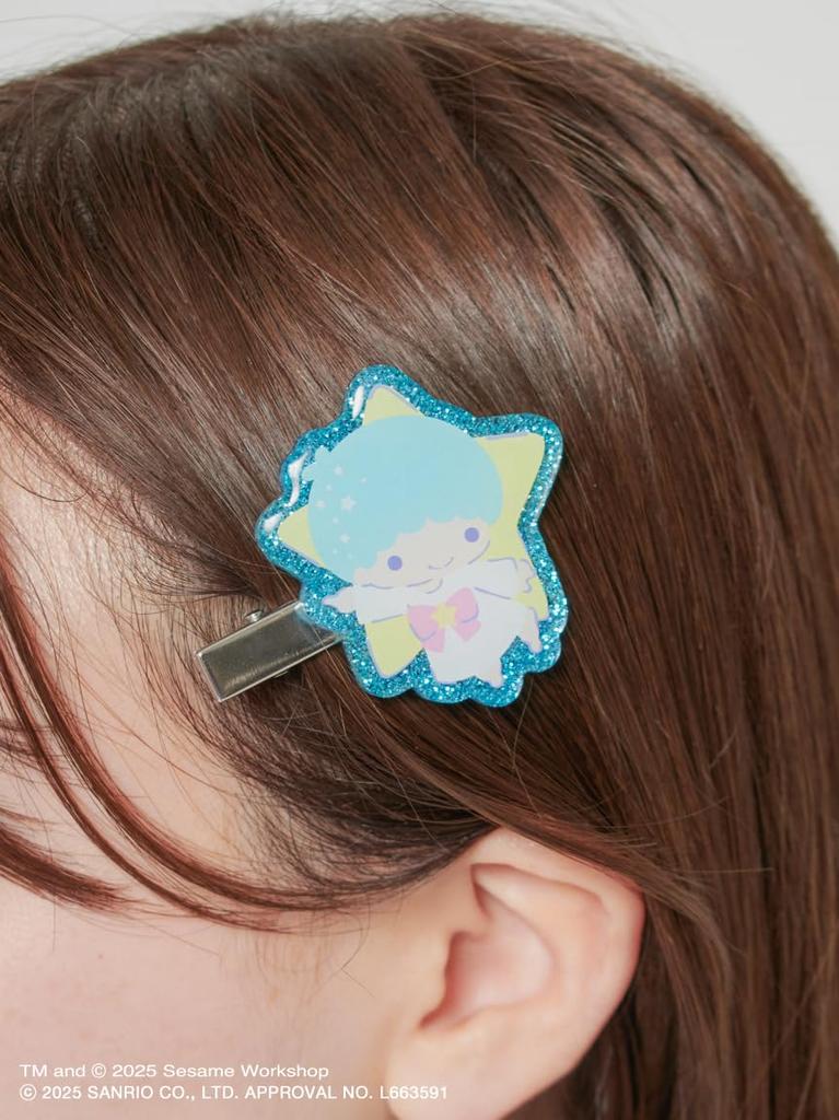 [Abby X Little Twin Stars] Glitter Acrylic Hair Clip Set SSMUGG256474MIXF