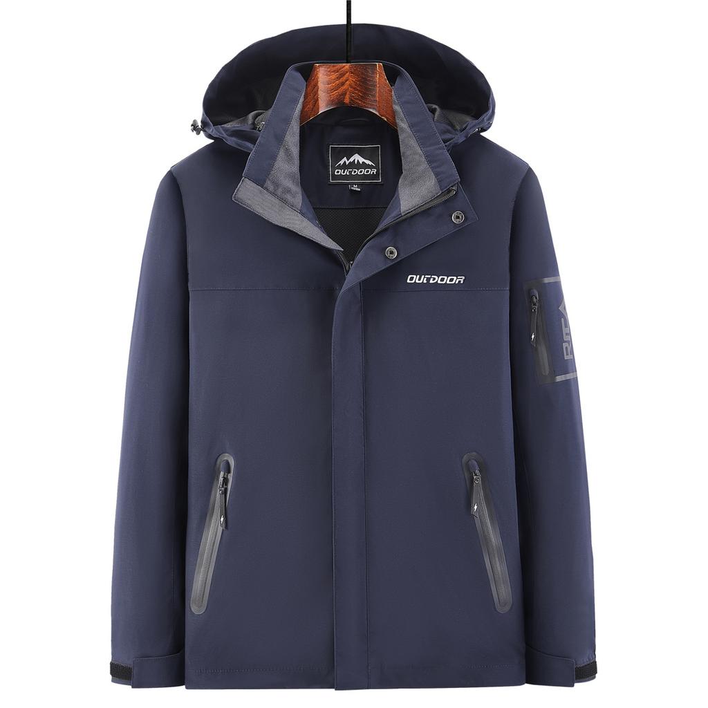 Frühlings- und Herbst-Dünne Herren Outdoor Locker Große Größe Mehrfach-Taschenjacke Herren Winddichte Wasserdichte Jacke