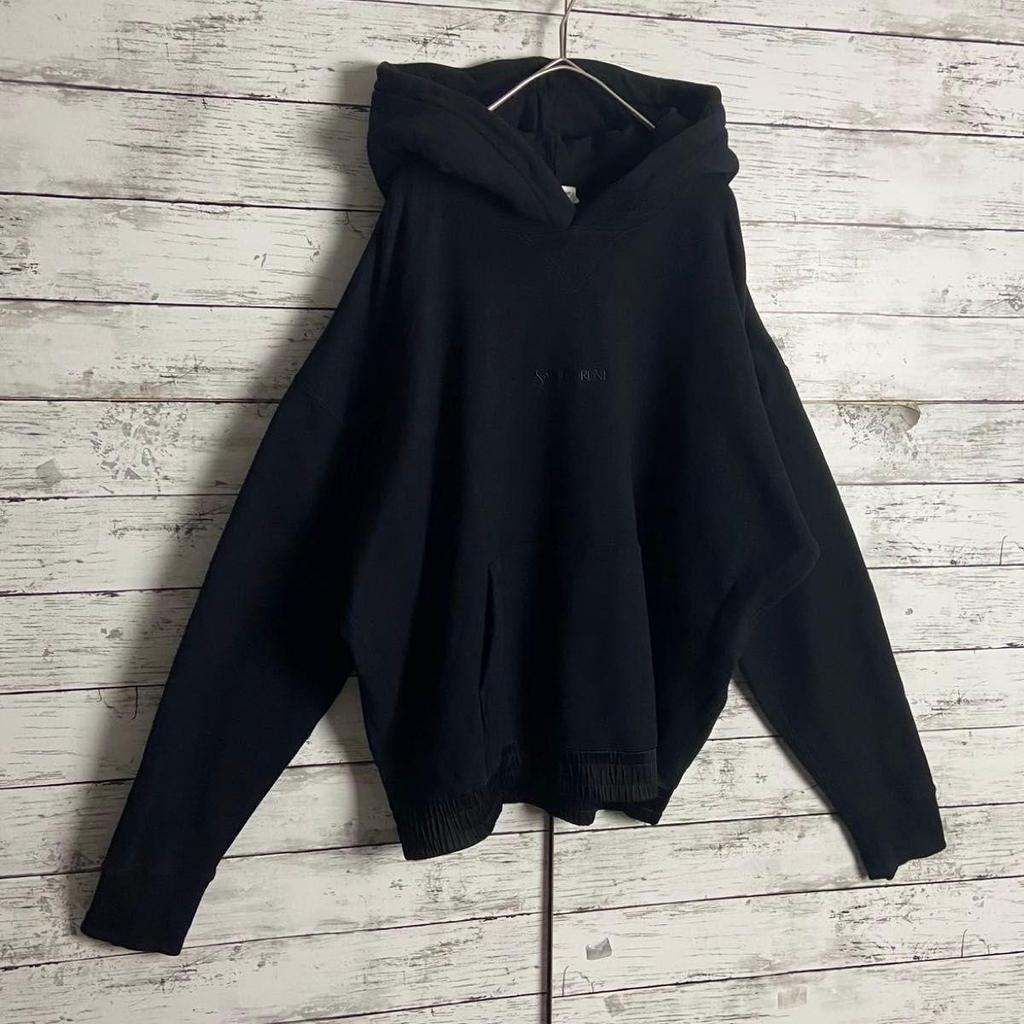 Used SAINT LAURENT PARIS 24SS Hoodie Marine Embroidery Logo Hoodie