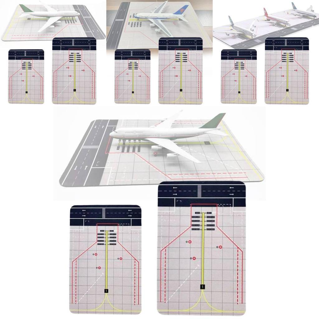 Portable White Airport Model Background With Durable Rubber Runway For Playsets