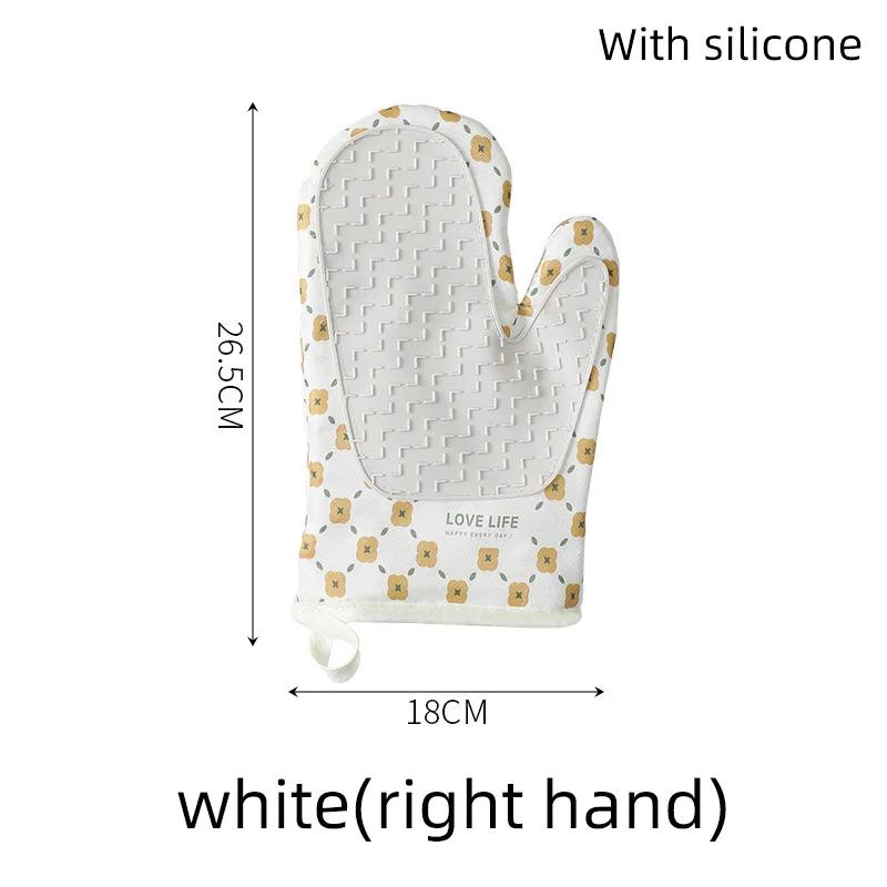 

Перчатки для выпечки из хлопка и силикона Перчатки для микроволновой печи серый