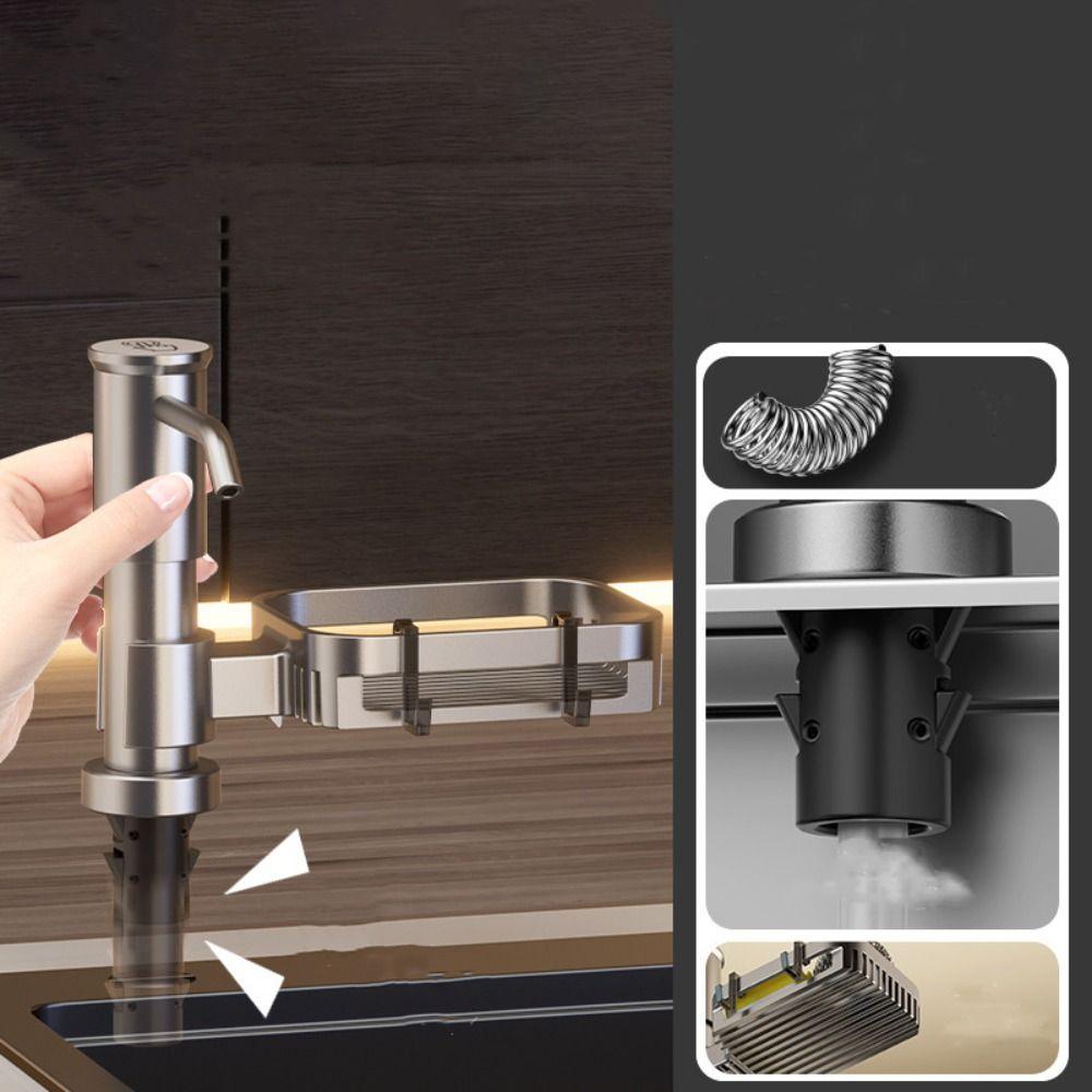 Hand Pressure Pump Soap Dispenser Silicone Extension Tube Countertop Soap Dispenser  Bathroom Use