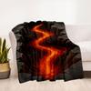 Volcanic Lava Flow Wall Art PrintBlanket Flannel Throw Blanket for Sofa, Bed, Travel, Camping, Office, Couch, Chair, And Bed Gift for Christ