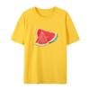 Summer Men's Short Sleeved Fun Fruit Watermelon Print Round Neck Trend Fashion Casual Solid Color T-shirt Men's Top