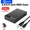 3.5'' HDD Case SATA To USB 3.0 Adapter External Hard Drive Enclosure for 2.5" 3.5" SSD Disk 450Mb/s 22TB  HDD Case for PC Lapop