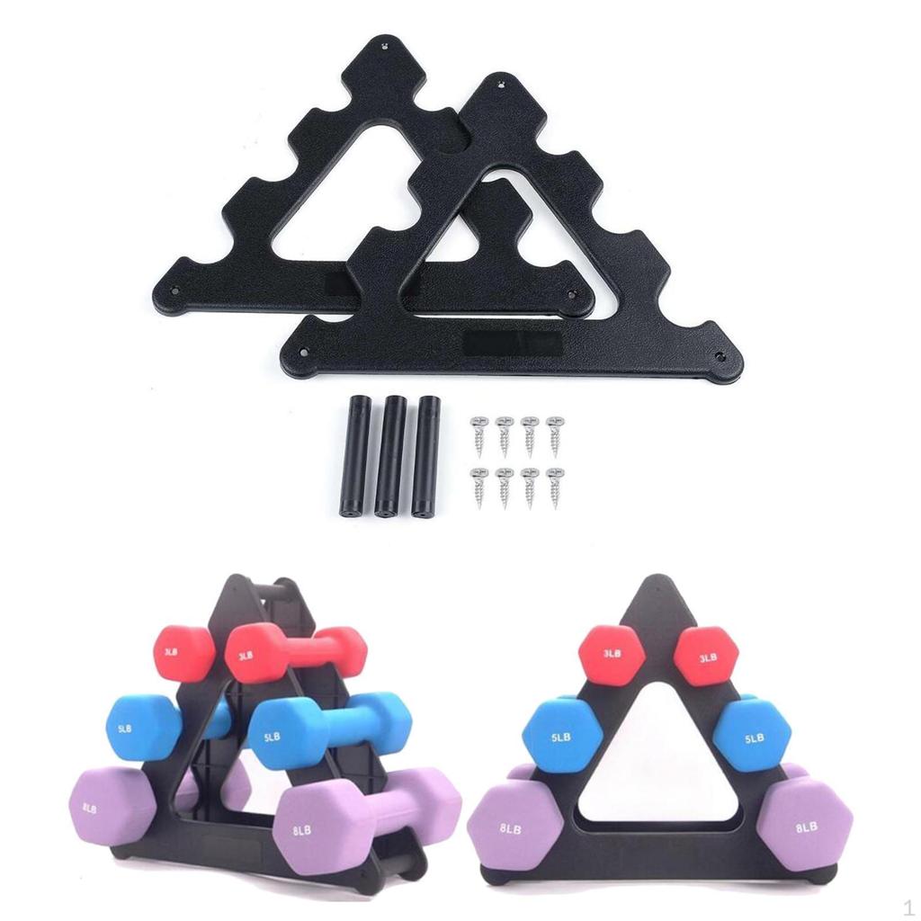 Anti- Dumbbell Holder, 3 Tiers Weight Triangle Rack Tree Shaped Storage Bracket Lifting